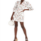 INC International Concepts Women's Eyelet Floral Mini Dress White Size 6