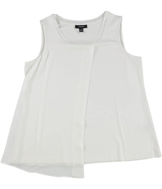 Alfani Women's White Solid Sleeveless Blouse Size Medium