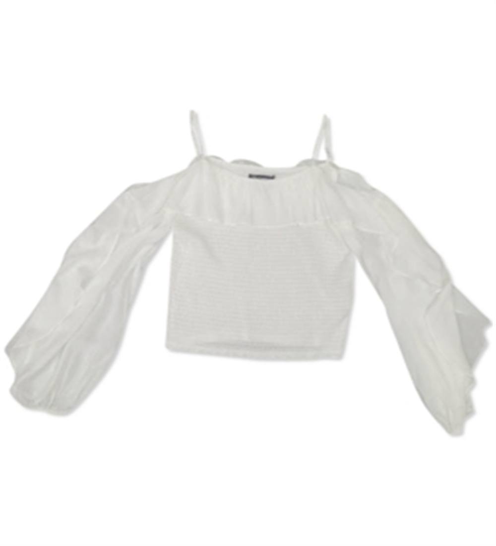 INC International Concepts Women's Solid Cold Shoulder Top White Size X-Large