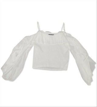 INC International Concepts Women's Solid Cold Shoulder Top White Size X-Large
