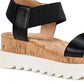 Sun + Stone Women's Melanyy Wedge Sandals Black Size 5 M
