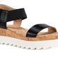 Sun + Stone Women's Melanyy Wedge Sandals Black Size 7.5 M