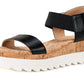 Sun + Stone Women's Melanyy Wedge Sandals Black Size 7.5 M