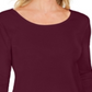 Karen Scott Women's Cotton 3/4 Sleeve Top Wine Size X-Large