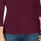 Karen Scott Women's Cotton 3/4 Sleeve Top Wine Size X-Large