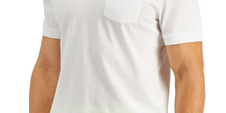 Club Room Men's Solid Jersey Polo with Pocket White Size Large