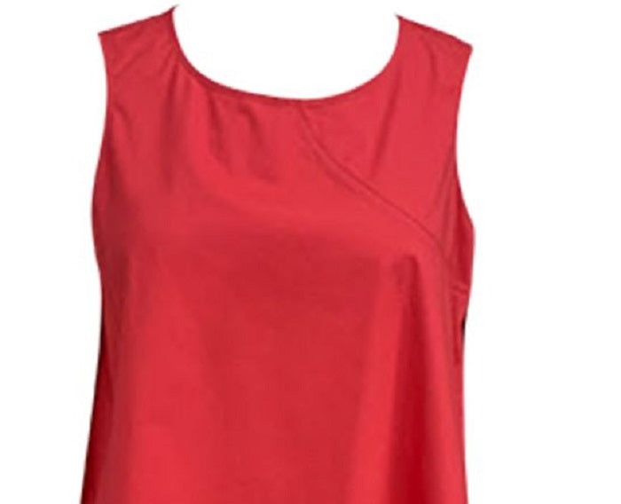 Alfani Women's Coral Sleeveless Jewel Neck Top Red Size XX-Large