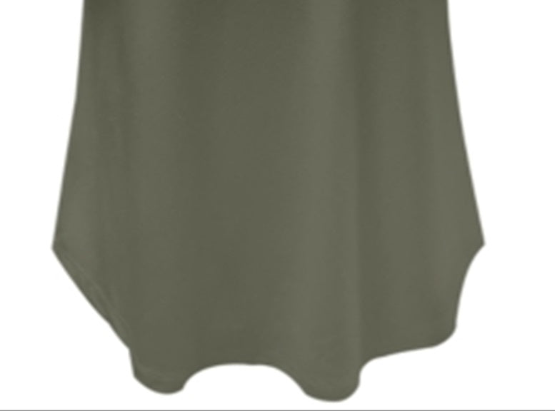 JM Collection Women's V Neck T-Shirt Green Size XX-Large