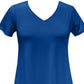 JM Collection Women's V Neck T-Shirt Blue Size Medium