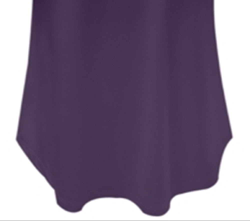 JM Collection Women's V Neck T-Shirt Purple Size Medium