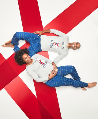 Family Pj Family Pajamas Kids Fleece Navidad Pajama Set Blue Size 2T-3T