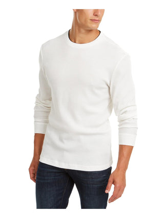 Club Room Men's Thermal Crewneck Shirt Beige Size X-Large
