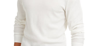 Club Room Men's Thermal Crewneck Shirt Beige Size X-Large