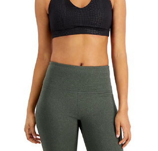 ID Ideology Women's Tonal Print Strappy Low Impact Sports Bra Black Size Large