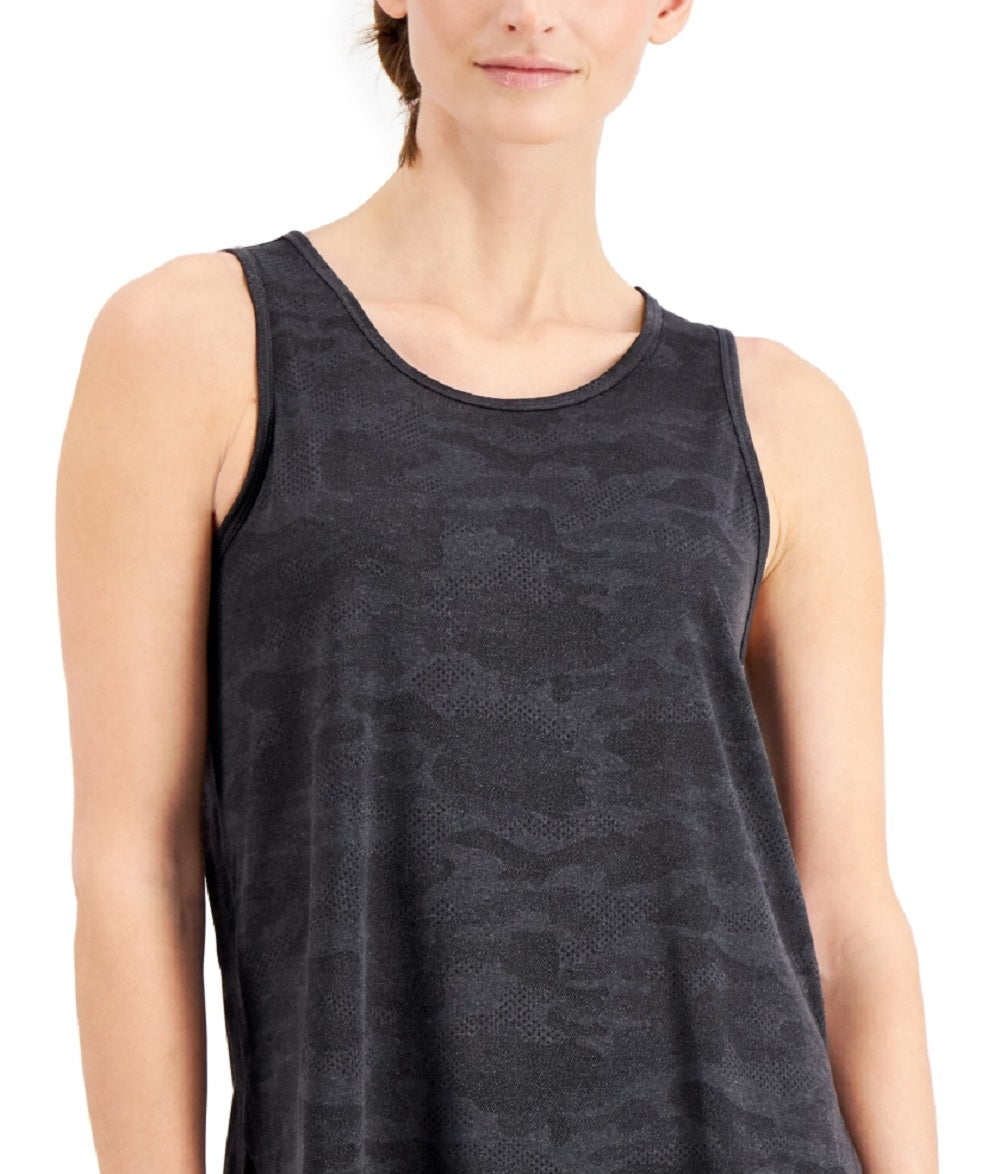 ID Ideology Women's Jacquard Camo Tank Top Black Size XX-Large