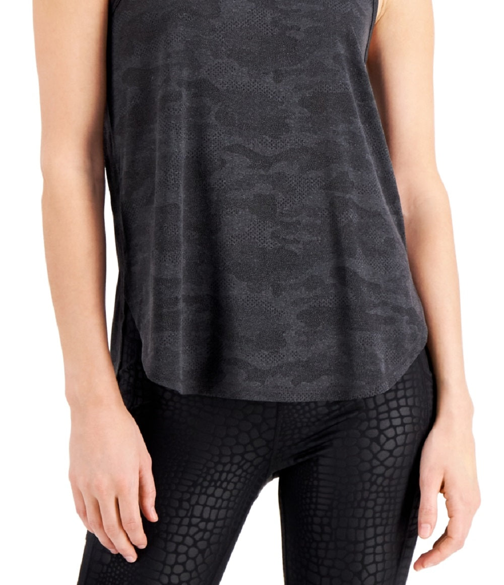 ID Ideology Women's Jacquard Camo Tank Top Black Size XX-Large