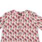 JM Collection Women's Printed Pleated Back Blouse Red Size Large