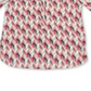 JM Collection Women's Printed Pleated Back Blouse Red Size Large