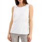 Alfani Women's Twist Front Sleeveless Scoop Neck Top White Size X-Large