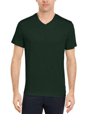Club Room Men's Solid V Neck T Shirt Green Size XXX-Large