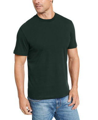 Club Room Men's Solid Crewneck T Shirt Green Size XX-Large