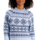Style & Co Women's Fair Isle Tunic Sweater Blue Size Small