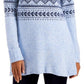 Style & Co Women's Fair Isle Tunic Sweater Blue Size Small