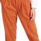 Bar III Women's Pleated Utility Pants Orange Size 14