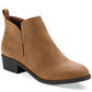 Sun + Stone Women's Cadee Ankle Booties Brown Size 7.5 M