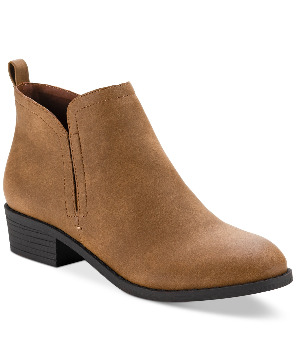 Sun + Stone Women's Cadee Ankle Booties Brown Size 7.5 M