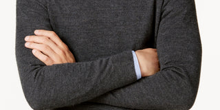 Club Room Men's Solid V Neck Merino Wool Blend Sweater Gray Size Large