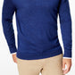 Club Room Men's Solid V Neck Merino Wool Blend Sweater Blue Size Medium