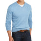 Club Room Men's Solid V Neck Merino Wool Blend Sweater Blue Size X-Large
