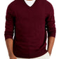 Club Room Men's Solid V Neck Merino Wool Blend Sweater Purple Size Medium
