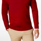 Club Room Men's Solid V Neck Merino Wool Blend Sweater Red Size Medium