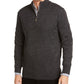 Club Room Men's Quarter Zip Merino Wool Blend Sweater Black Size Medium