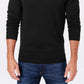 Club Room Men's Solid Crew Neck Merino Wool Blend Sweater Black Size Medium