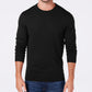 Club Room Men's Solid Crew Neck Merino Wool Blend Sweater Black Size Medium