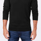 Club Room Men's Solid Crew Neck Merino Wool Blend Sweater Black Size Large
