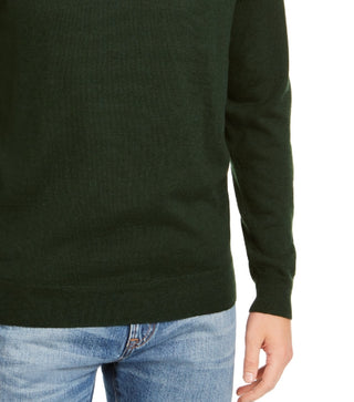 Club Room Men's Solid Crew Neck Merino Wool Blend Sweater Green Size XX-Large