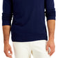 Club Room Men's Ribbed Four Button Sweater Blue Size Medium