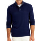 Club Room Men's Ribbed Four Button Sweater Blue Size Medium