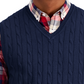 Club Room Men's Cable Knit Cotton Sweater Vest Blue Size Medium