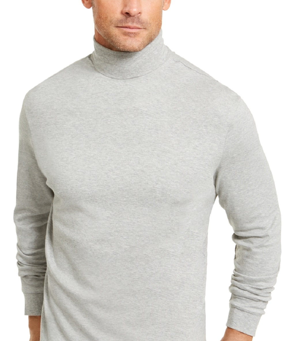 Club Room Men's Solid Mock Neck Shirt Gray Size XX-Large