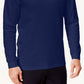Club Room Men's Solid Mock Neck Shirt Blue Size X-Large