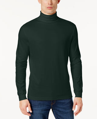 Club Room Men's Solid Turtleneck Shirt Green Size Large