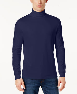 Club Room Men's Solid Turtleneck Shirt Blue Size Medium