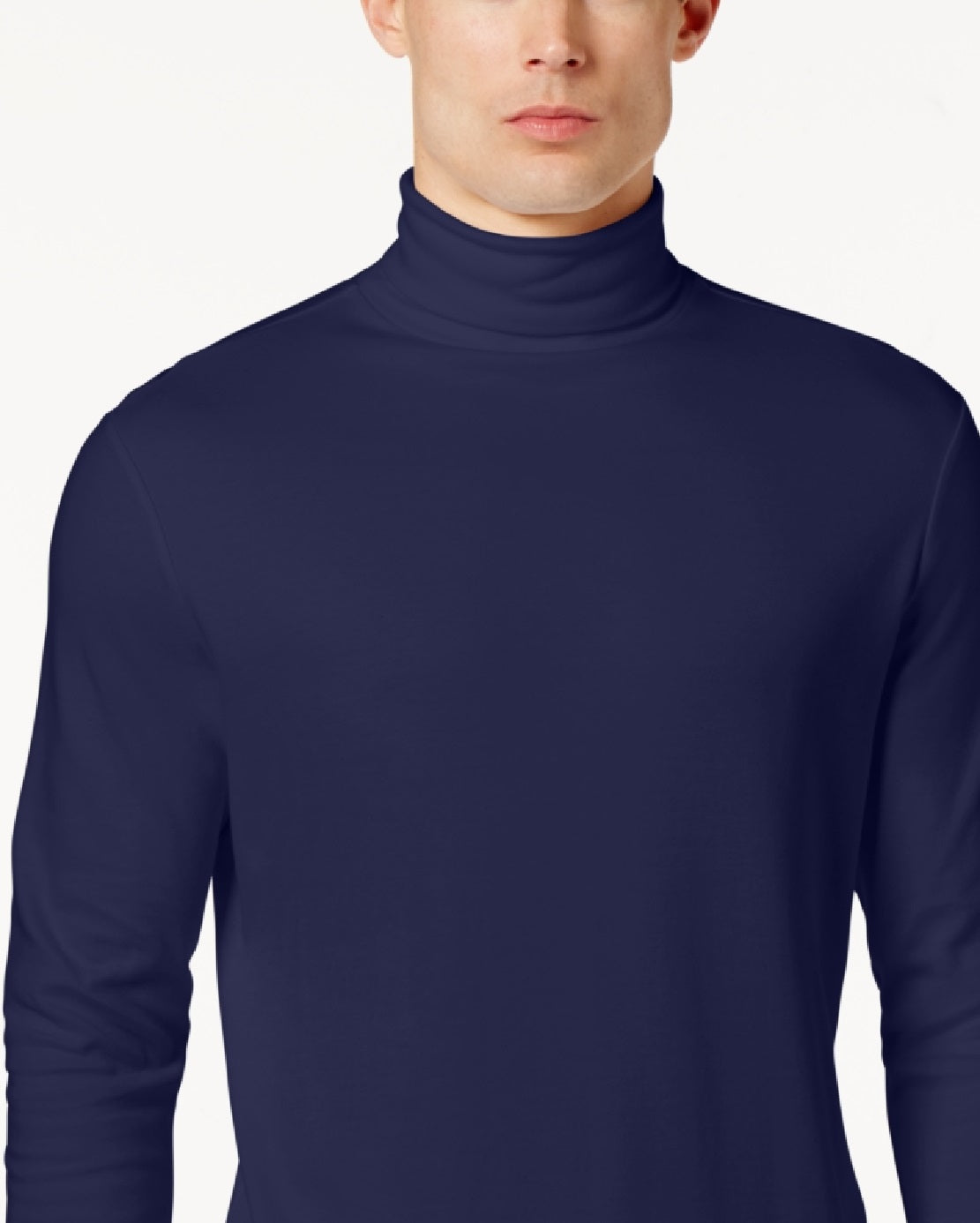 Club Room Men's Solid Turtleneck Shirt Blue Size X-Large
