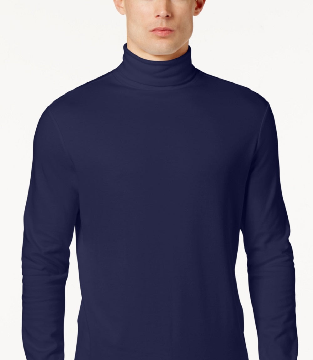 Club Room Men's Solid Turtleneck Shirt Blue Size XX-Large