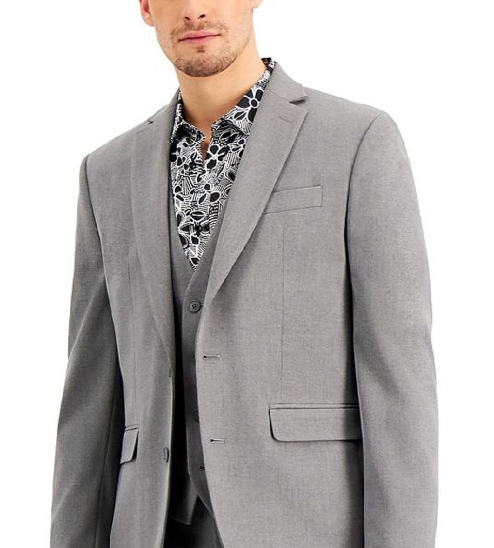 INC International Concepts Men's Slim Fit Solid Suit Jacket Gray Size Medium